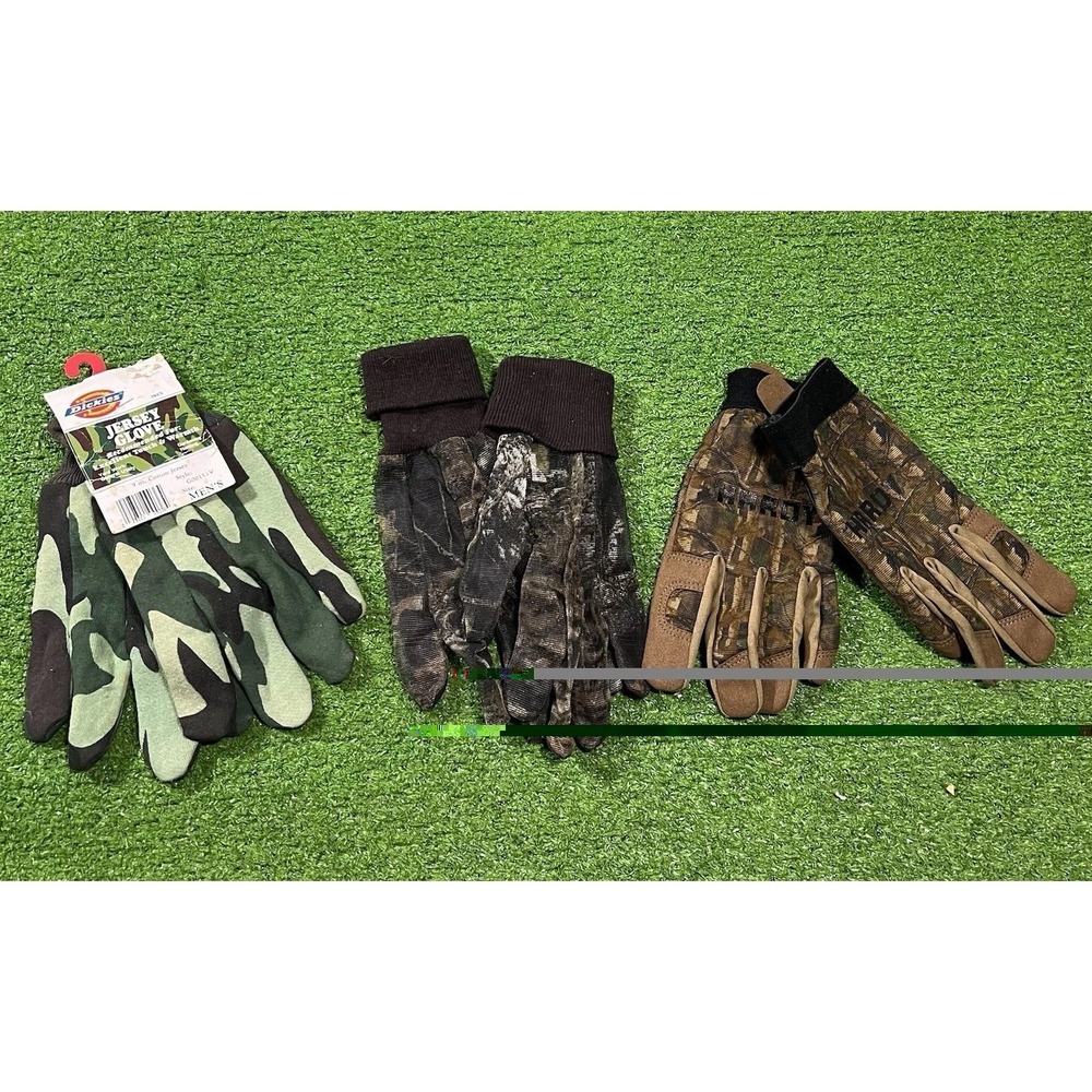 Vintage Camo Gloves (3) NEW Bob Allen Vanish Mossy Oak Dickie Duck Camo Hardy